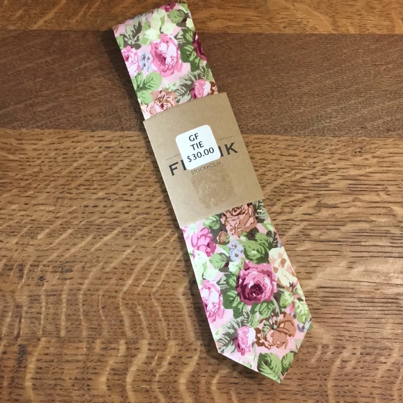NWT Dapper Days Retro Floral Skinny Necktie - Picture 7 of 8